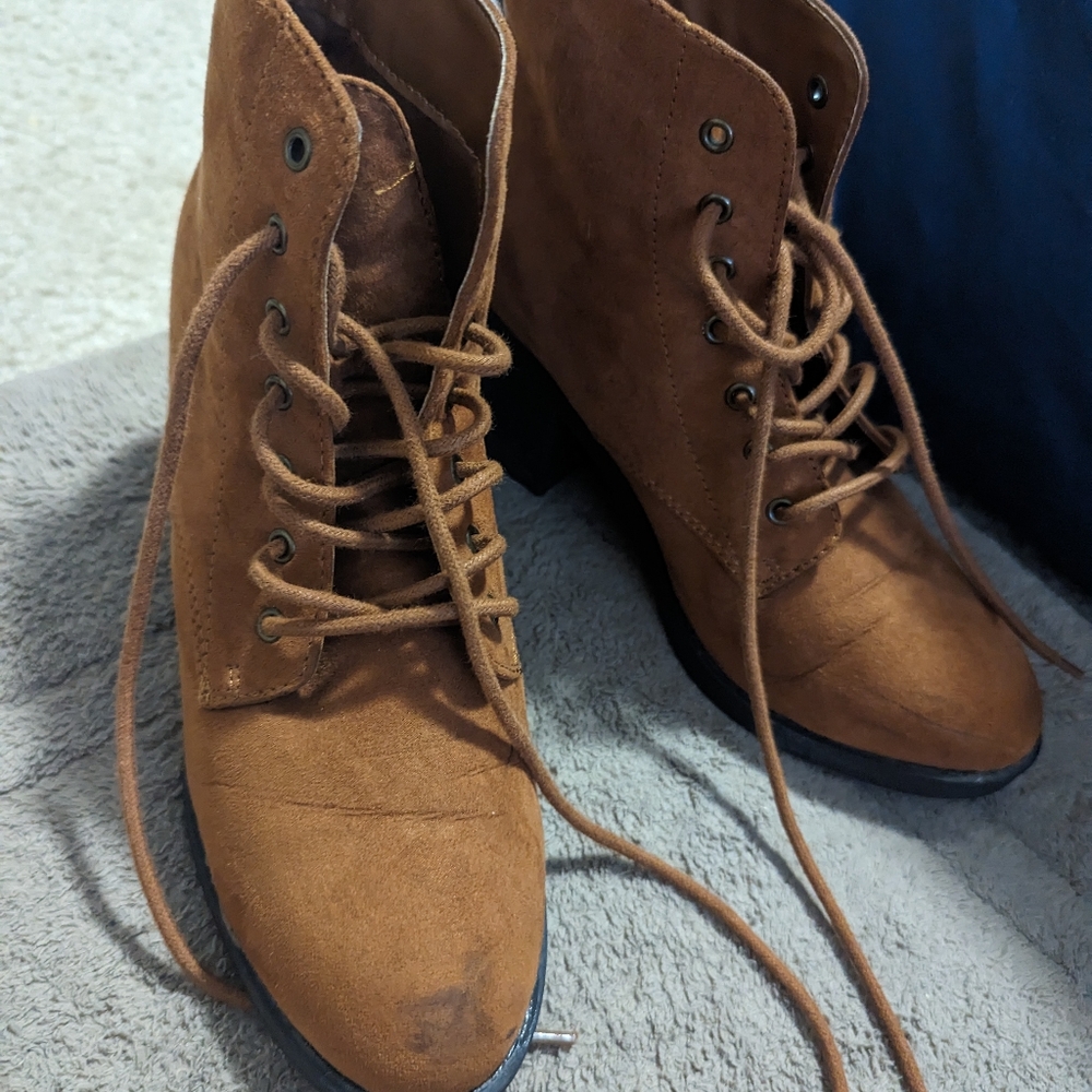 Tan booties